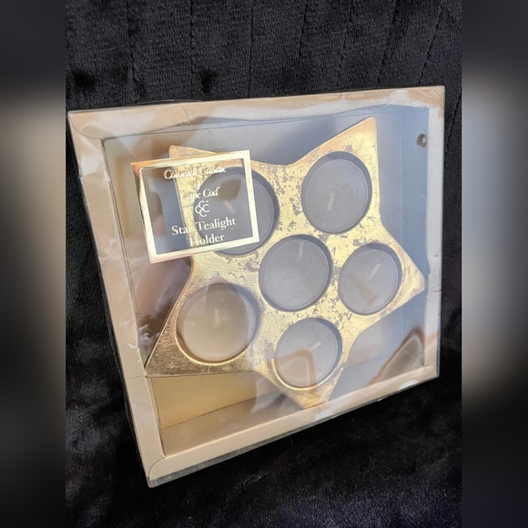 Colonial Candle of Cape Cod Star Tealight Holder 6 candles and box 7" FREE SHIP - Picture 7 of 8